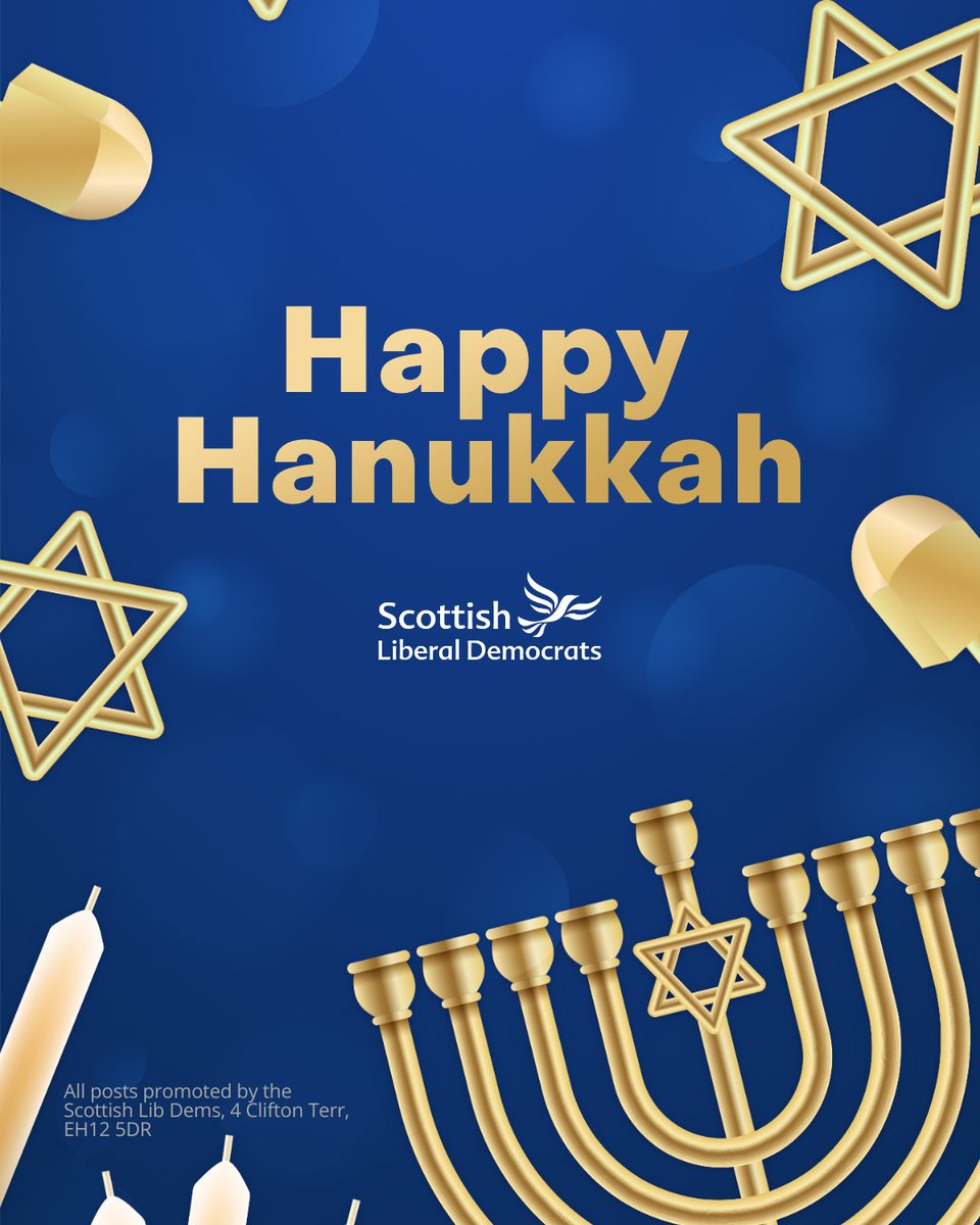 Wishing our Jewish friends in Scotland a Happy Hanukkah. 

It is impossible to ignore that this year, Hanukkah comes during a difficult time.

As the warmth and glow of the candles grow each evening, may it serve as a reminder that even in the darkness, there is hope.