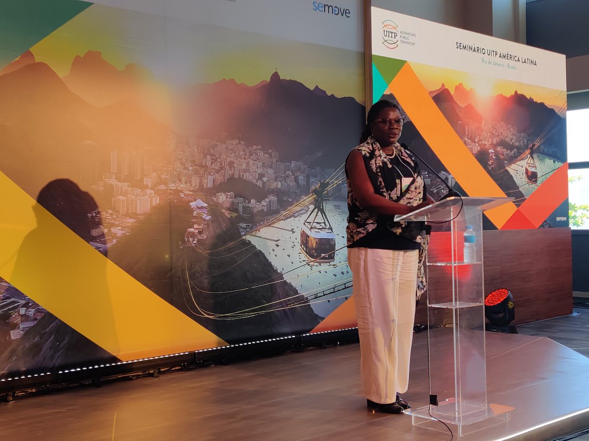 MedMezghani's tweet photo. #UITP President Renée Amilcar opens the @UITPLAD Seminar in #RiodeJaneiro highlighting the need to develop more and better #publictransport to decarbonise mobility. https://t.co/nT9dhMTxt7