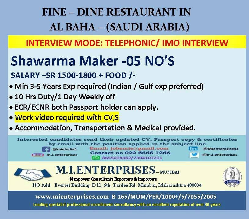 mi_enterprises's tweet photo. Greetings interested candidates can send their update resume on mentioned I'd&amp; mobile number  jobsmie@gmail.com/advmie@gamil.com WhatsApp:+91 8850807505 #hr #hrjobs #gulfjobs #omanjobs #saudiarabiajobs #qatarjobs #zoom #interview #cvselection #employment #new https://t.co/9o5fCPOz7u