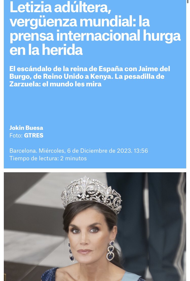 sueciasski's tweet photo. #ULTIMAHORA La reina #Letizia REPUBLICANA TRAIDORA y PUTA
✅Se casó, vivió en México, fue infiel y se lió con un casado, se quedó embarazada de él y abortó
✅Se separó y se lió con su cuñado ✅Se casó con el Rey Felipe VI y le fue infiel con su cuñado y quiso tener un hijo con él https://t.co/FFhTbcrX8G