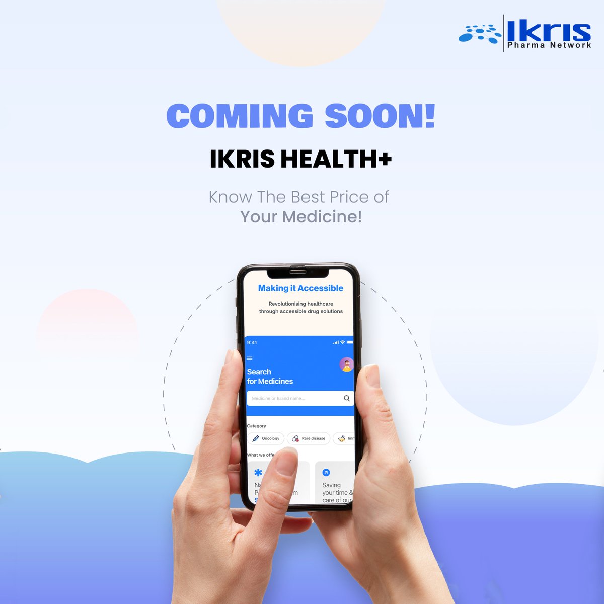 Coming Soon! Ikris Health+ App

After several months of intense juggling and hard work, we are happy to announce the upcoming launch of Ikris Health+ App.

Stay Tuned for more updates!

#ikrispharmanetwork #healthcare #pharmaceutical #pharmainnovation #medicine #suppliers