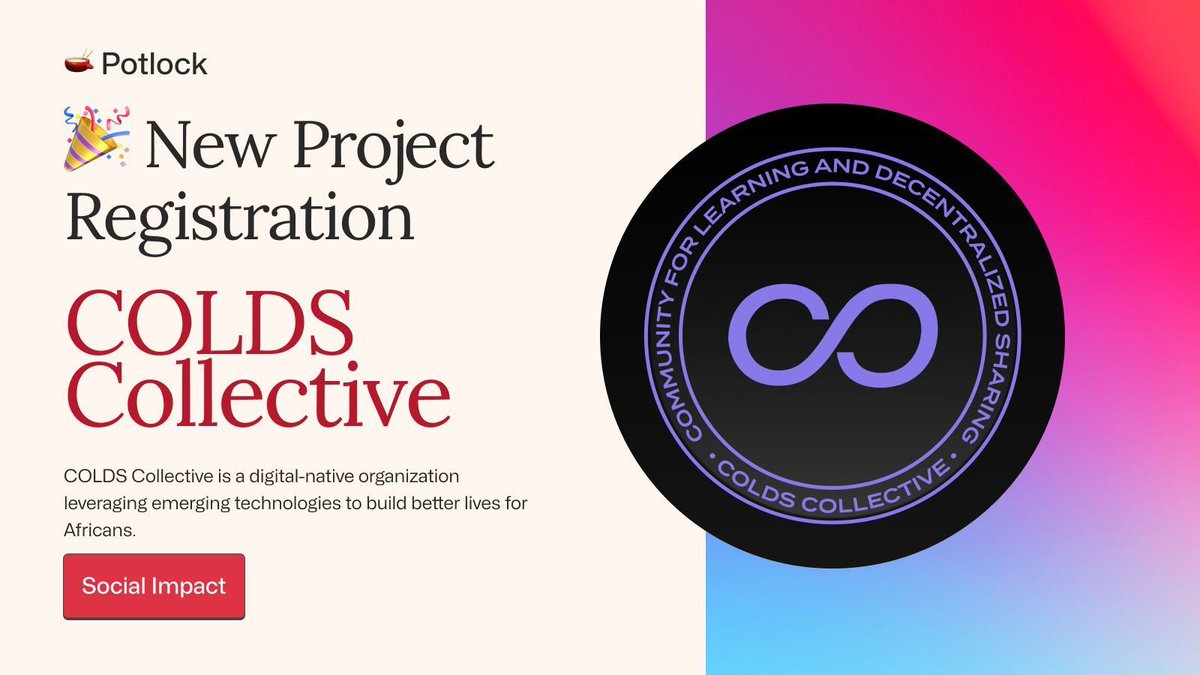 potlock_'s tweet image. 🚀 Exciting News! 🌐 Extend a warm welcome to the newest addition to the #PotLock family, join @COLDSCOLLECTIVE in activating a thriving talent network to build better lives for Africans. 🎉🌍 Let&apos;s make a positive impact together! #CommunityWelcome #potlock #coldscollective #BOS