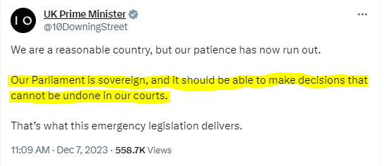 I realise we are way past the point of caring about such shit, but it's important to state that this is a revolutionary upheaval of about 300 years of British Constitutional conventions of rule of law &amp; independent judiciary that are supposed to protect us from dictatorship