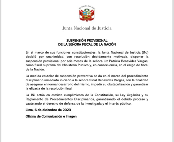 alwayscoherence's tweet photo. Mientras liberaban a Fujimori:
-PJ declara infundado impedimento de salida del país de Villarán y archiva el proceso contra Ávalos
-JNJ suspende a Fiscal de la Nación 
-JNE confirma la inscripción del partido de Antauro
Abran los 👁️, ayer hubo GOLPE CAVIAR en el sist. de justicia https://t.co/I1CBiFO6xY