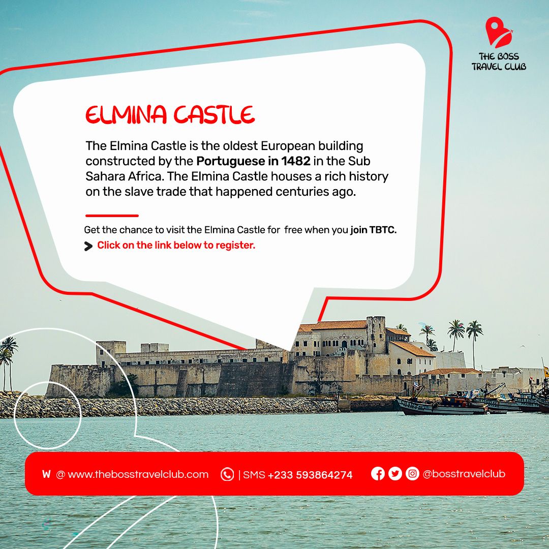 Get the chance to visit the Elmina Castle for free when you join The Boss Travel Club.

Join the Boss Travel Club today!
Download on the App or Play Store 
Sign up!

#travelclub #thebossapp #thebosstravelclub #adansitravels #travelphotography📷  #travel #traveltips #visitghana
