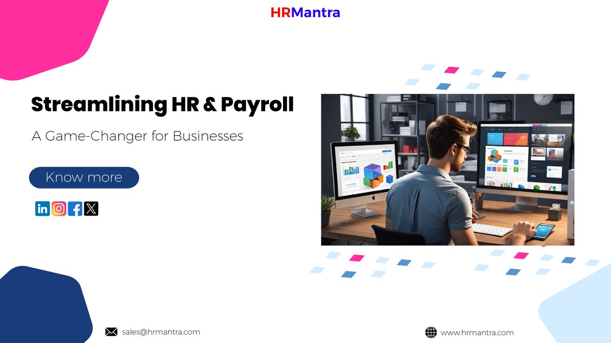 Streamlining HR and Payroll: A Game-Changer for Businesses 🔄💼✨
#HRTransformation #PayrollEfficiency
#BusinessOptimization #WorkforceManagement

📽 Book a free demo - lnkd.in/d8MknAJu

📤 Email - sales@hrmantra.com

🌐 Website - hrmantra.com