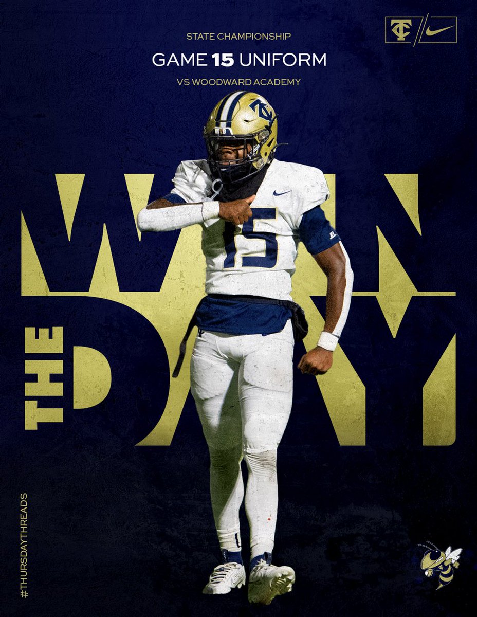 Championship Game Threads:

🟡 - Lids
⚪️ - Jersey
⚪️ - Pants

#TheCounty #TogetherWeSwarm #W1NTHEDAY #ThursdayThreads #BeatWoodward #NikeTEAM