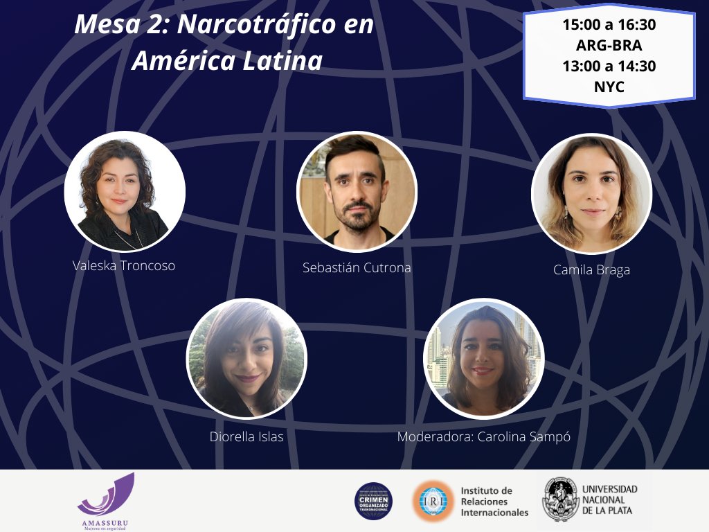 💥 Arranca la "Mesa 2: Narcotráfico en America Latina" de las II Jornadas de Crimen Organizado Transnacional.

Trasmisión en vivo 👉 youtube.com/@amassuru/stre…

👥Exponen: Valeska Troncoso, Sebastian Cutrona, Camila Braga y Diorella Islas
👤Modera: Carolina Sampo