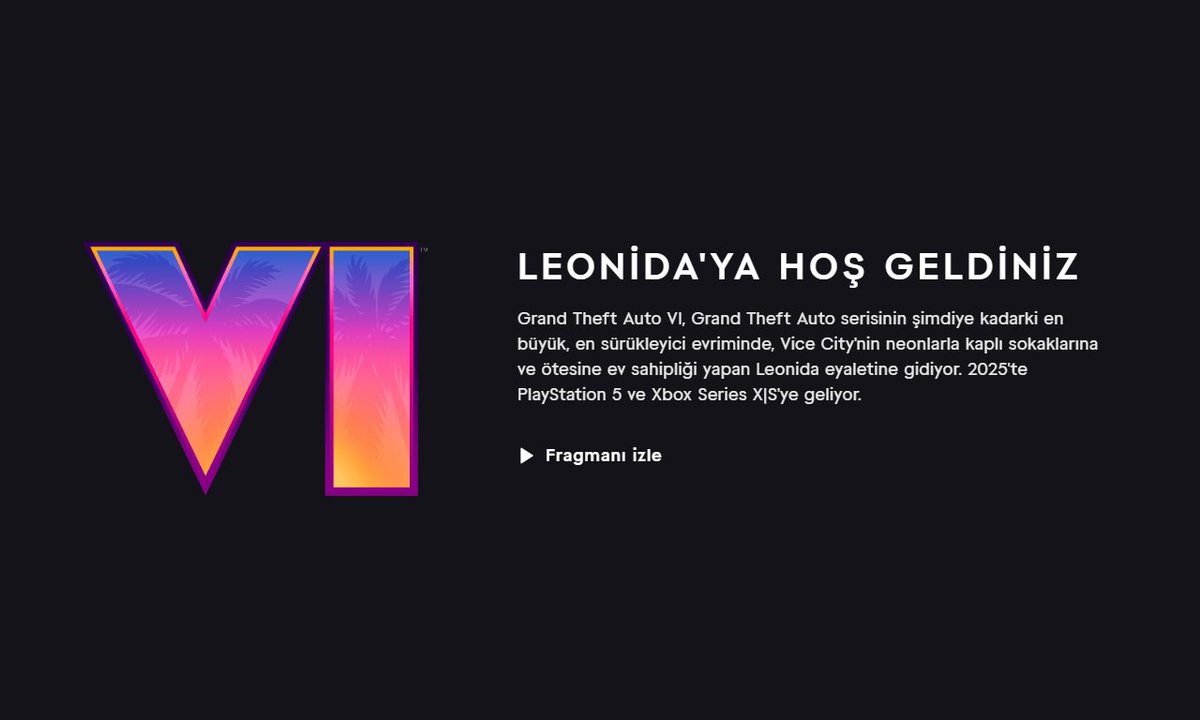 Resmi GTA 6 web sayfası aktif edildi.

#rockstargames #rockstar #gtavi #gta6 #gtavice #vicecity #vice #grandtheftautoVI #gta #grandtheftauto6 #youtube #game #games #gaming #GTA6trailer #LEONIDA