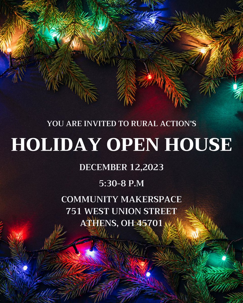 🎉 Join us for a festive celebration at our FREE Holiday Open House! 🎄 

Discover the magic of our community at our Community Makerspace on December 12th from 5:30-8 pm. 🏡✨ 

Registration is not required.

See you there! 🌟

eventbrite.com/e/holiday-open…