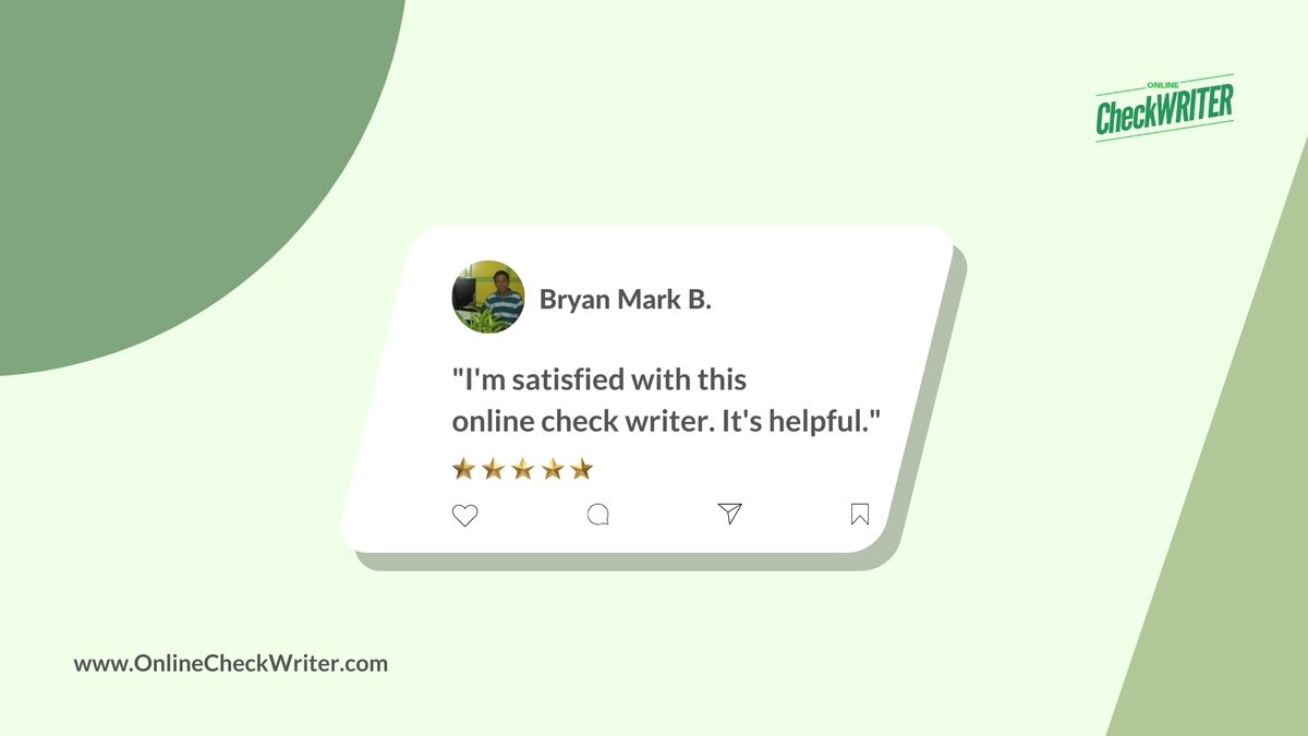 webcheckwriter's tweet photo. Thank you so much for the beautiful words, Bryan Mark. https://t.co/1XO2g8zWmb, the check writing example, lets users customize and print checks using blank stock paper and printer. Sign up now.

Learn more: https://t.co/5l67DSmBuO

#CheckWritingExample #WriteCheckOnline https://t.co/xKqfJrtkqb