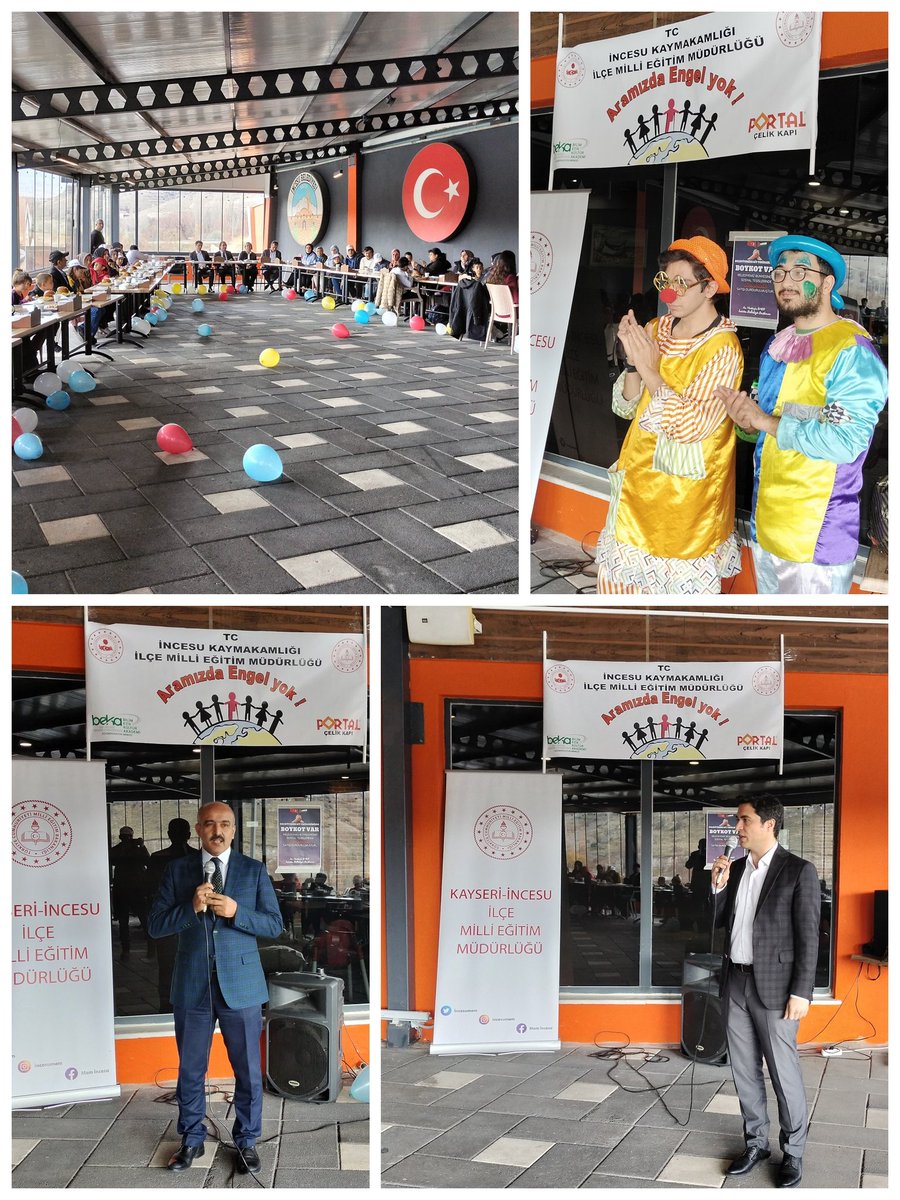 incesumem's tweet photo. 3 Aralık Dünya Farkındalık Günü dolayısıyla İlçemizin özel öğrencileriyle ailelerine güzel bir yemek organizasyonu ve bir dizi  faaliyet tertip edildi. Programa kaymakamımız Sn. Aydın GÖÇER, İlçe Milli Eğitim Müdürümüz Sn. Osman MALKOÇOĞLU ve şube müdürlerimiz de katıldı. https://t.co/Y7Gd9XKchT