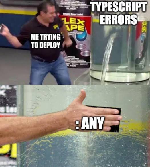 tomoyog99's tweet image. Mau gimana lagi hehe 

#typescript #programmermeme