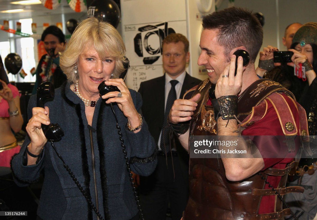 #OTD  🧡 Queen Camilla, then The Duchess of Cornwall, @ElizabethMcGov and Rupert Everett attend @ICAPCharityDay on December 7, 2011 in London. Camilla was supporting @MaggiesCentres as President of the charity and helped raise a record £12.75m.