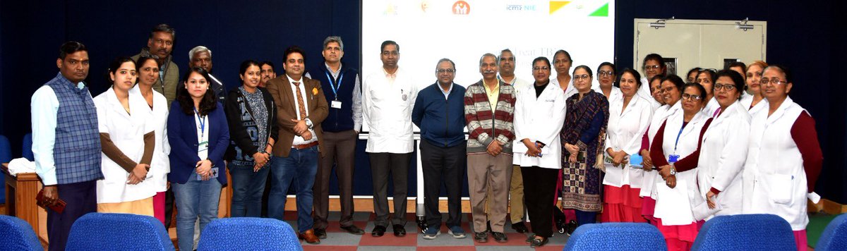 HShewade's tweet photo. After completing the trainings (4-6 Dec) for Delhi district TB program staff, today Team @icmr_nie and @DelhiStateNTEP conducted an orientation training at @institute_NITRD, one of nodal inpatient care facilities for “Delhi: Triage and Treat TB” initiative 

#DTAT https://t.co/NsrgFf2ylk