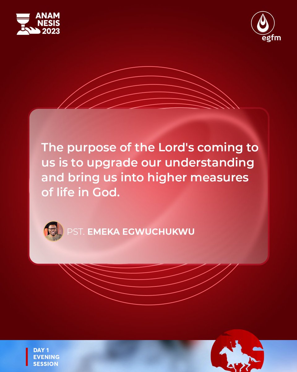 EGFMfountain's tweet photo. Below are some excerpts from the ministration of God's Word by Pastor Emeka Egwuchukwu at #ANAMNESIS2023 Day 1 Evening Session.
#PstEmekaEgwuchukwu #ANAMNESIS2023 #EGFM https://t.co/OtwbGIq7m0