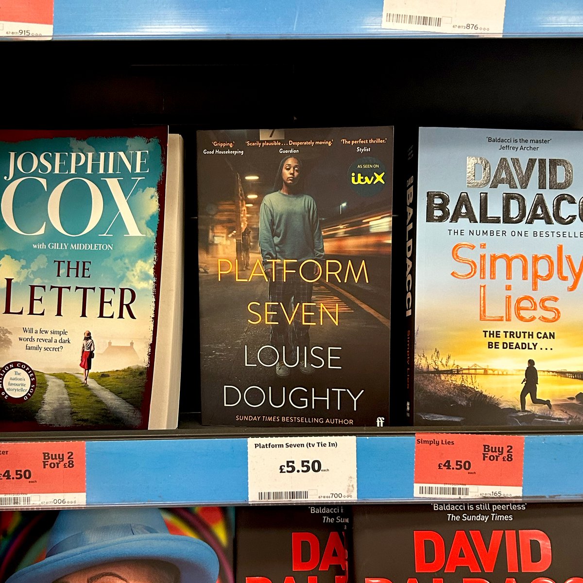 'Adapted from Louise Doughty’s novel, this drama is poignant and intriguing.' The Guardian In celebration of Platform Seven launching on @ITVX last week, pick up our brand new paperback edition of @DoughtyLouise's gripping novel, spotted here in @sainsburys Tooting Superstore 📖