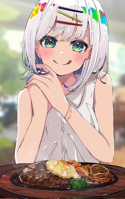 #絵描きさんと繫がりたい  #イラスト「おいしそ(๑'ڡ'๑)」 