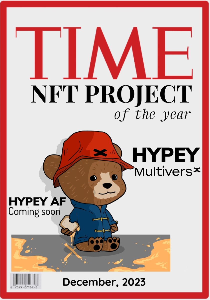 🛎️ Breaking News : HYPEY NFT Collection has been selected as the 'NFT Project of the Year ' by Time Magazine.🎉

#EGLD #MultiversX #NFT #TimeMagazine