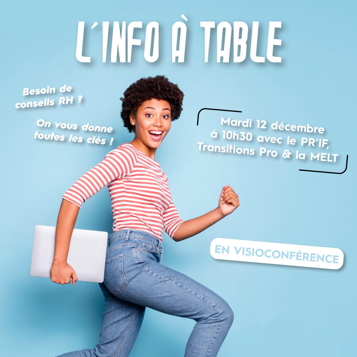 💼 Besoin de conseils RH ? Ne cherchez plus !

🗓️ Rejoignez-nous en visioconférence le mardi 12 décembre à 10h30.  

📝 Inscrivez-vous dès maintenant : docs.google.com/forms/d/e/1FAI…

#ConseilsRH #TPE #PME #RH #ConseilsEntreprises #Formation #Recrutement #AidesFinancières
