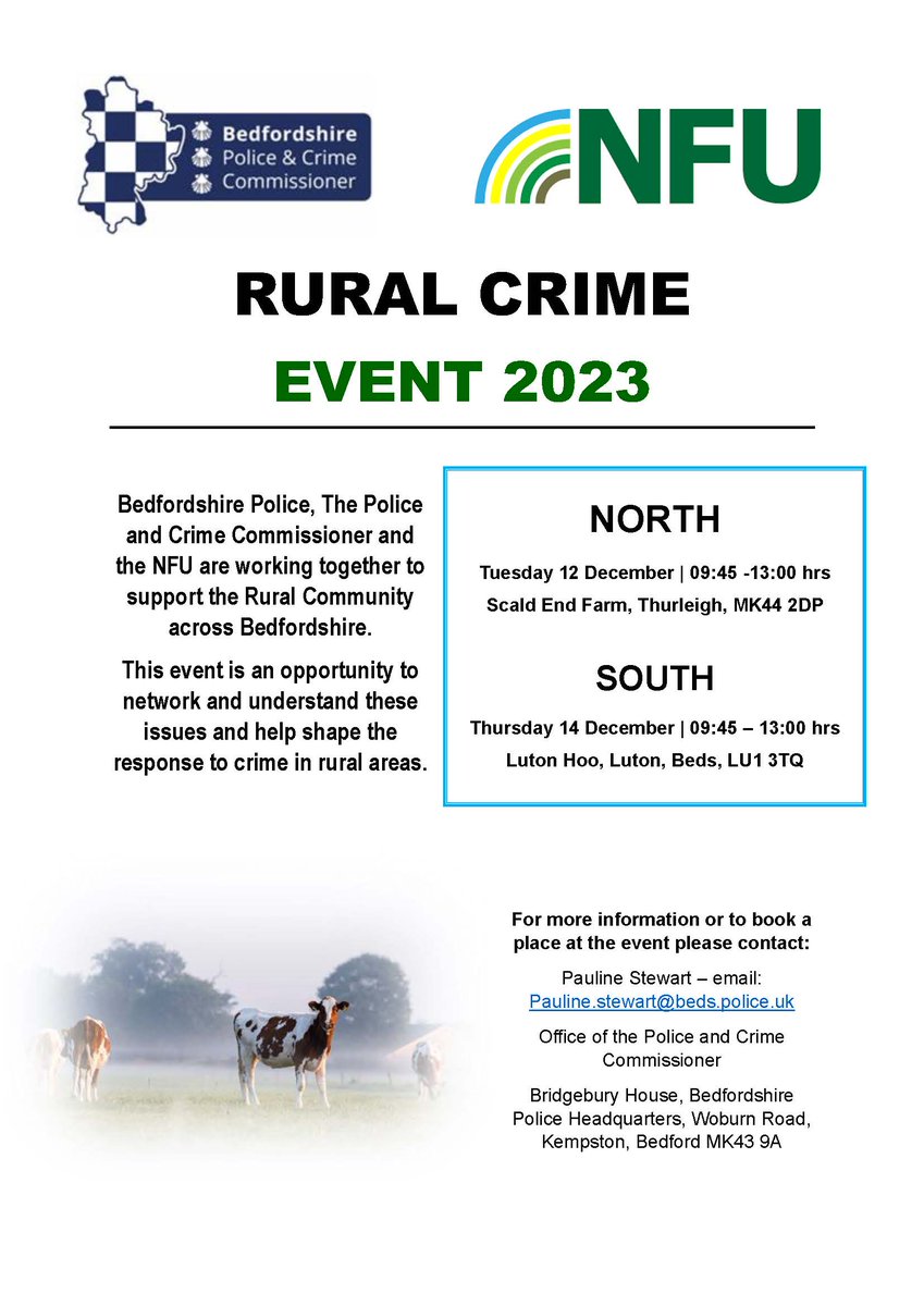 🚜 Event Alert 

RURAL CRIME EVENT 2023