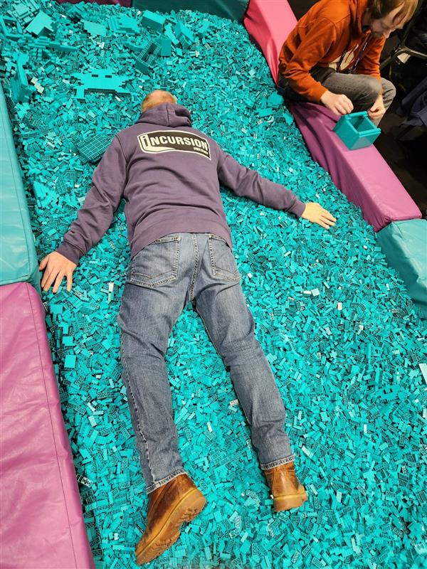 IncursionCS's tweet image. Our very own @IncursionCEO and @ChrisP960 have had a blast at @BlackHatEvents Europe this week. Now they&apos;re letting their creative juices flow in the LEGO pool!  Who knew building blocks could be so high-tech? 😎 #LEGOGenius #TeamBuilding #BlackHat #InfoSec