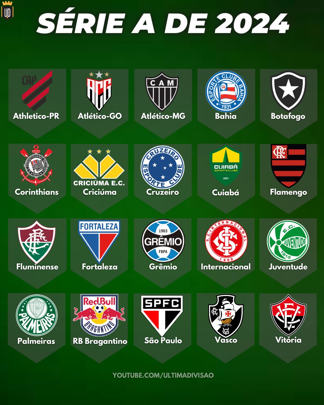 Última Divisão on X: Eis a elite do Brasileirão em 2024   / X