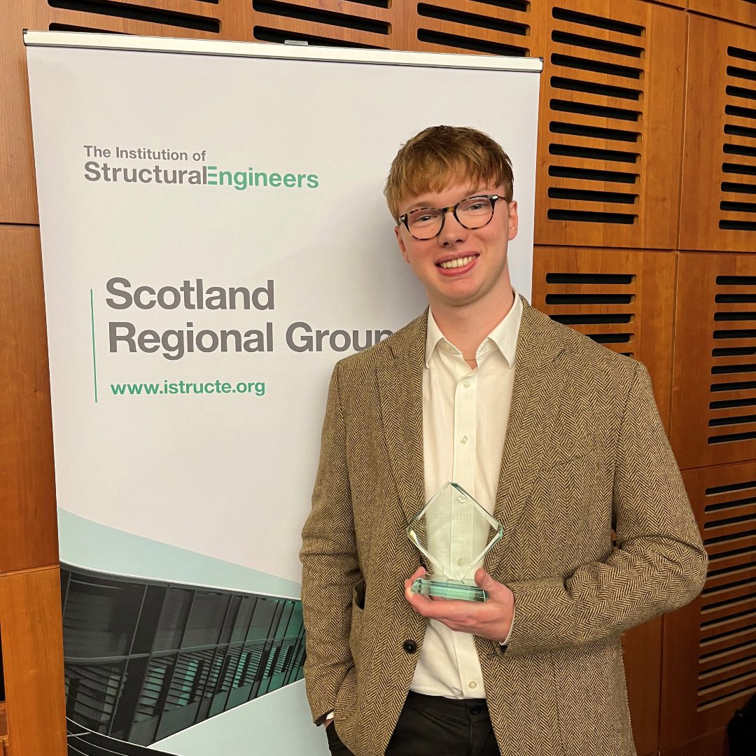 🏆 Congrats to our graduate Jonathan Dely who won Best Structural Engineering Student at the <a href="/IStructE/">IStructE</a> People Awards!

After graduating with an MEng Structural Engineering with Architecture, Jonathan is now Graduate Structural Engineer at <a href="/burohappold/">Buro Happold</a>.

edin.ac/3Ra8owE