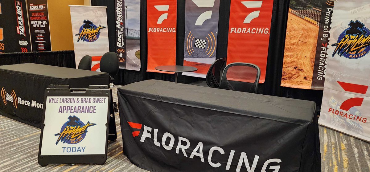 @FloRacing @prishow @Boverton76 @katiehettracing Be sure to stop by @FloRacing | @RaceMonitor booth as well today. #7020

@KyleLarsonRacin and @bradsweetracing drop by at 11:30a ET 🏁