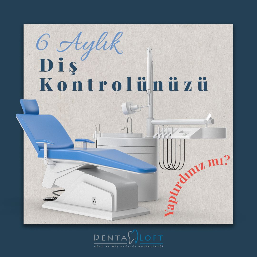 Dentaloft ile 6 aylık düzenli diş kontrolü, gülüşünüzü korumanın ve sağlıklı dişlere sahip olmanın anahtarıdır! Diş sağlığınızı ön planda tutmak, çürükleri önceden tespit etmek ve diş eti sorunlarına karşı önlem almak için düzenli kontrolleri asla ihmal etmeyin.