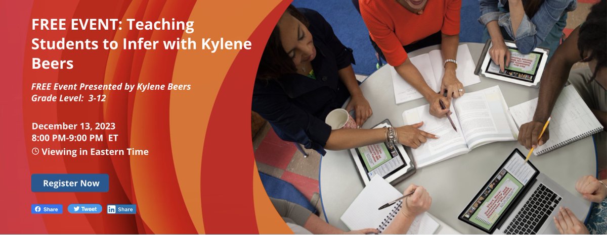 Awesome FREE opportunity to learn from @KyleneBeers on 12/13! @HeinemannPub web.cvent.com/event/a7d2d353…