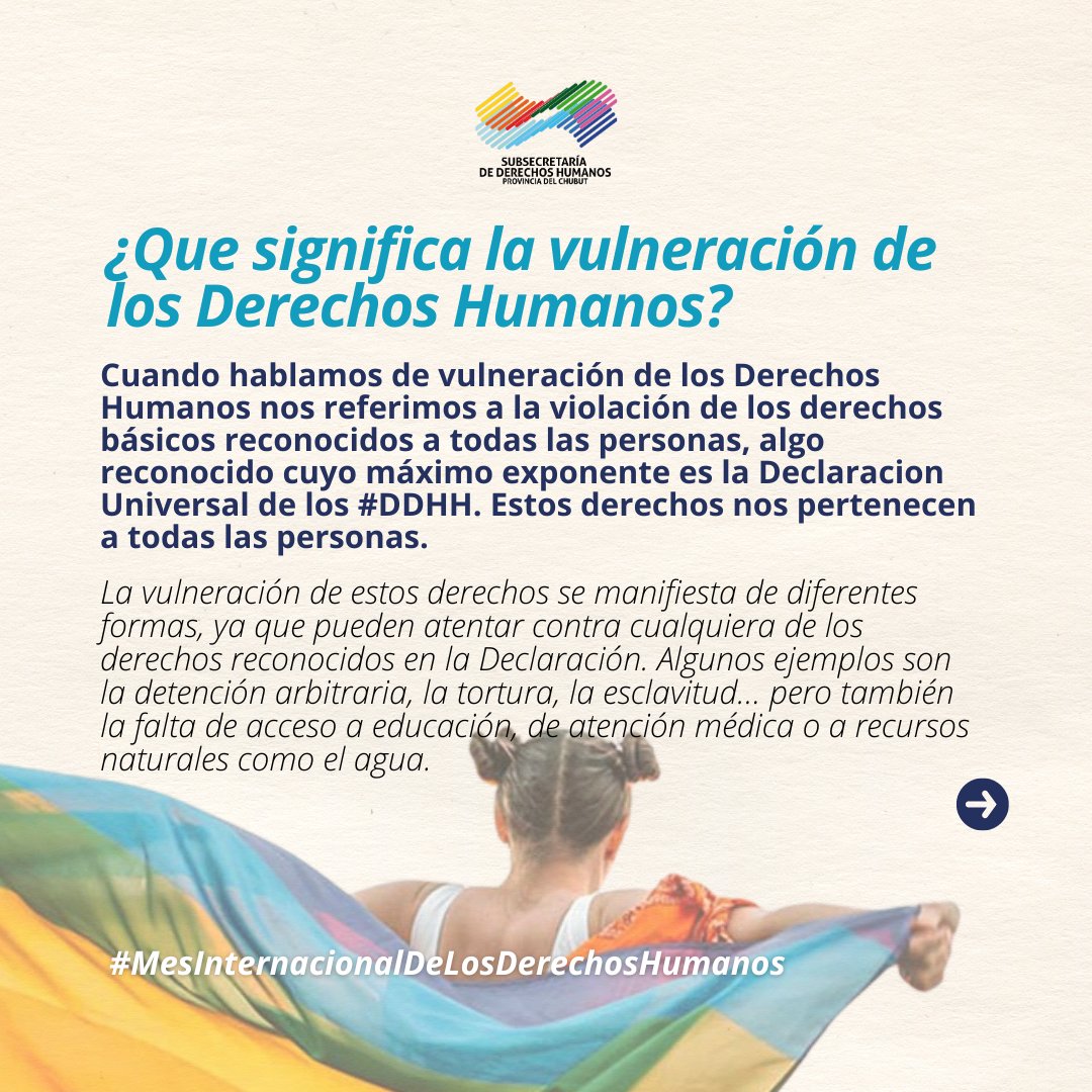 DDHHChubut's tweet image. ▶️ A 40 años de la Restitución de la Democracia: ¿Que significa la vulneración de los Derechos Humanos?

📍 El próximo 10 de diciembre #DiaInternacionaldelosDDHH
