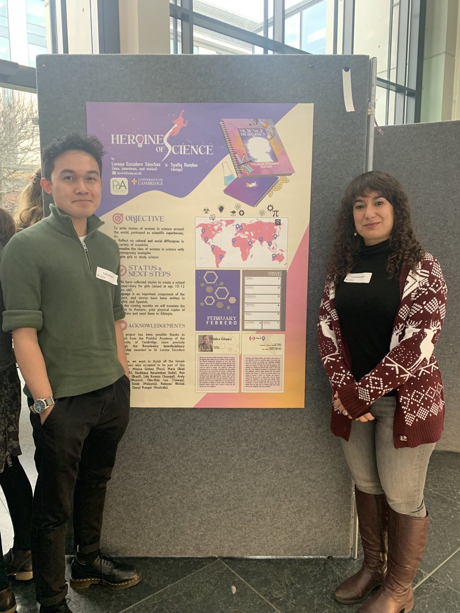 Today we are presenting at the EDI and Culture conference <a href="/Cambridge_Uni/">Cambridge University</a> the project “Heroines of science” I started as a <a href="/BorysFellows/">Borysiewicz Fellows</a> supported by the @Postdoc_Academy. Come and say hello to <a href="/SyafiqRamlee_/">Syafiq Ramlee</a> and me!