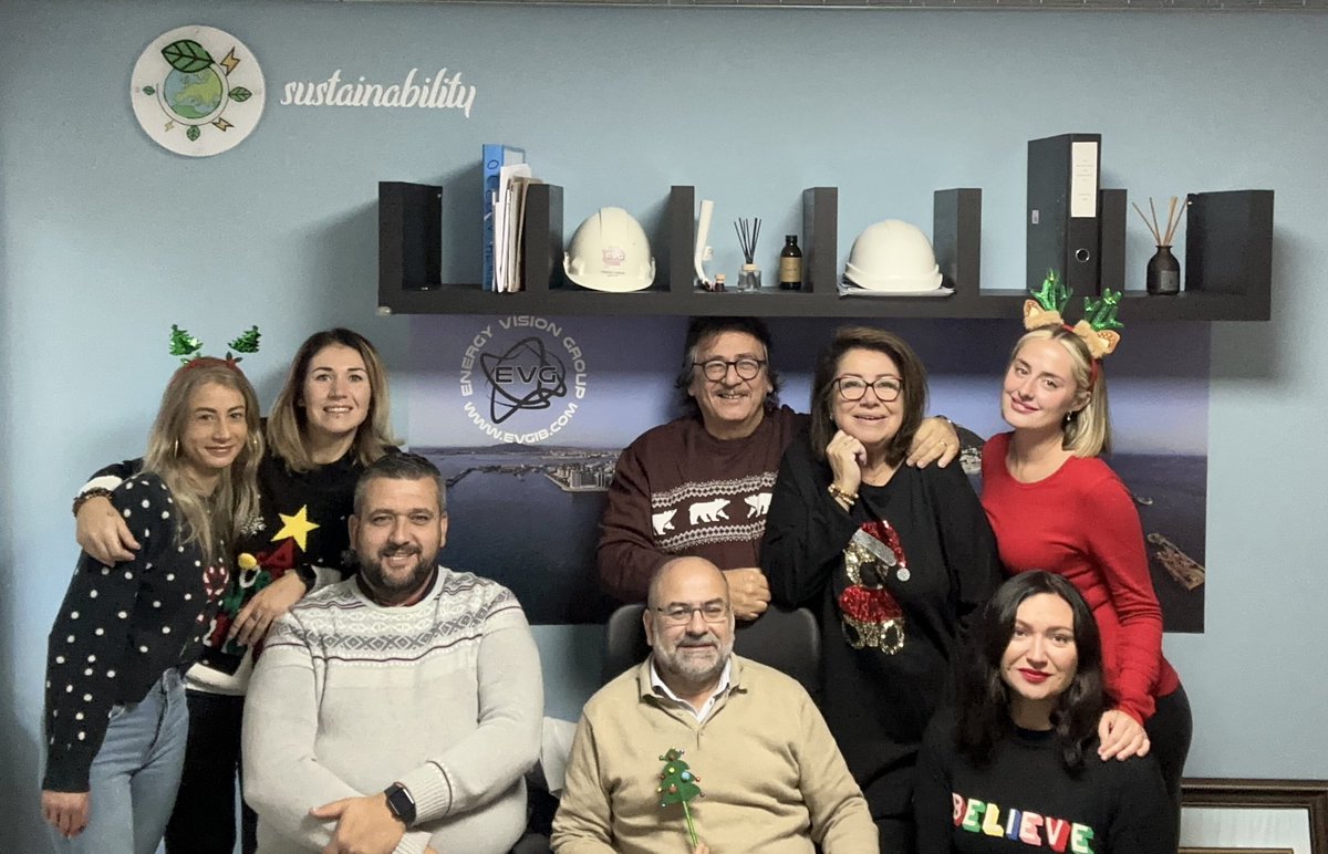 As we celebrate Christmas Jumper Day with festive attire, we wish you all a Merry Christmas from Energy Vision Group team! ☀ 🎄 #ChristmasJumperDay #gibraltar