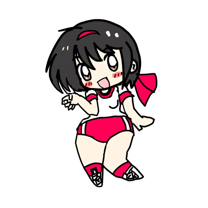 ちびキャラにポーズをつけるのが楽しいですね。 