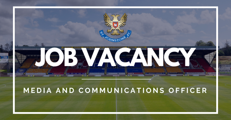 StJohnstone's tweet photo. St Johnstone are looking for a Media and Communications Officer who will work closely with the Head of Media and Communications to produce high quality content and comms. 

Click below for all information ⤵️