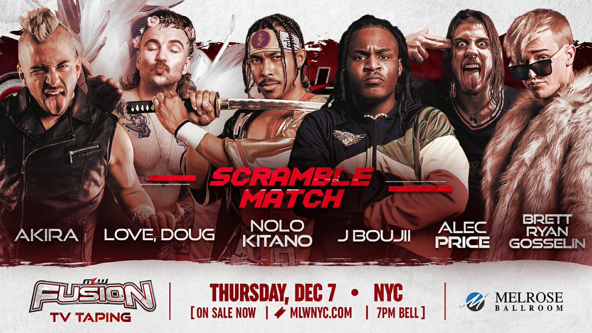 TONIGHT! 8  PM ET!

🗓Dec 7 📍NYC #MLW
🎟MLWNYC.com 📺@FiteTV 

#MLWFusion