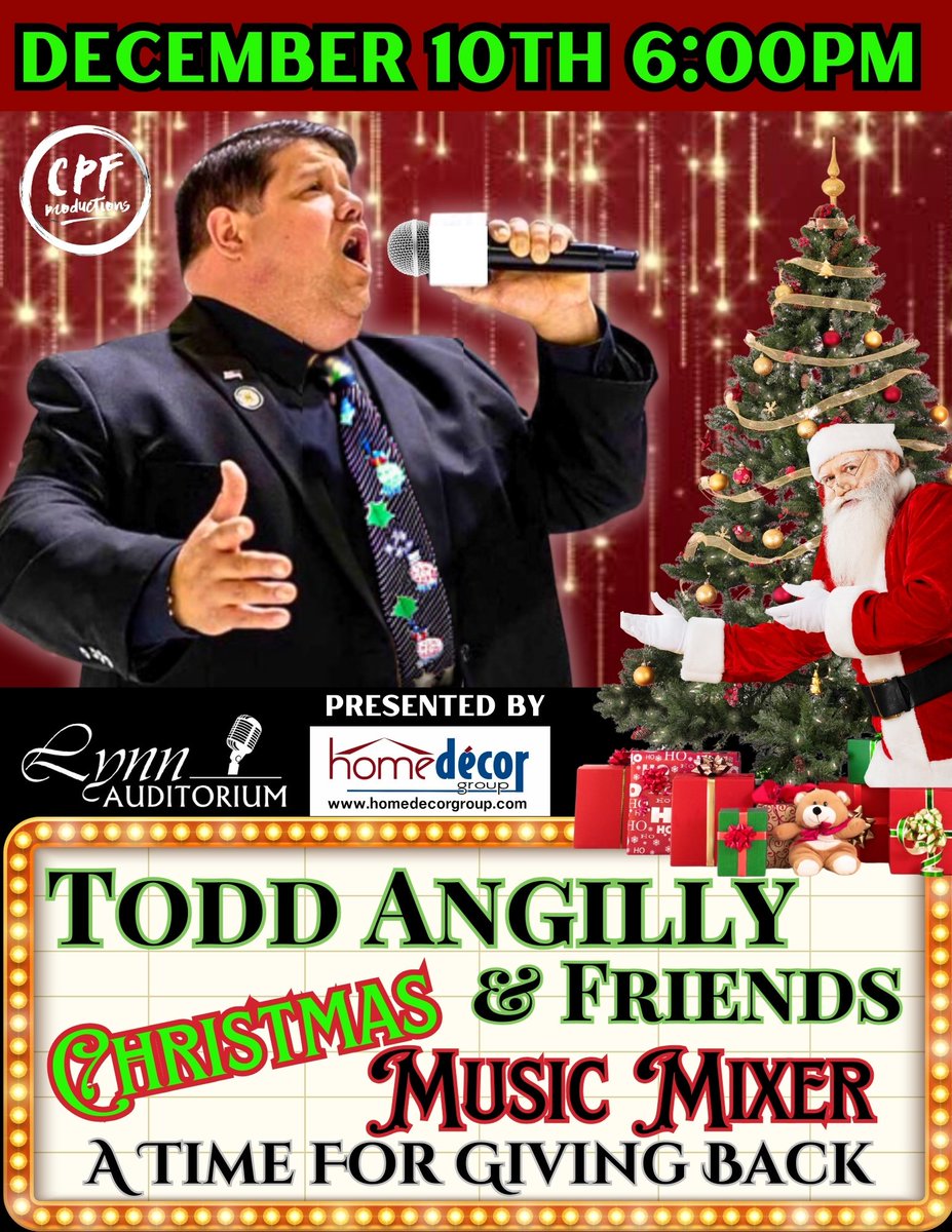 Star studded holiday music show this Sunday at @LynnAuditorium with @todd_angilly & Friends. All to benefit some great causes. Come out and spread some holiday cheer with us! Tix: ticketmaster.com/todd-angilly-f…