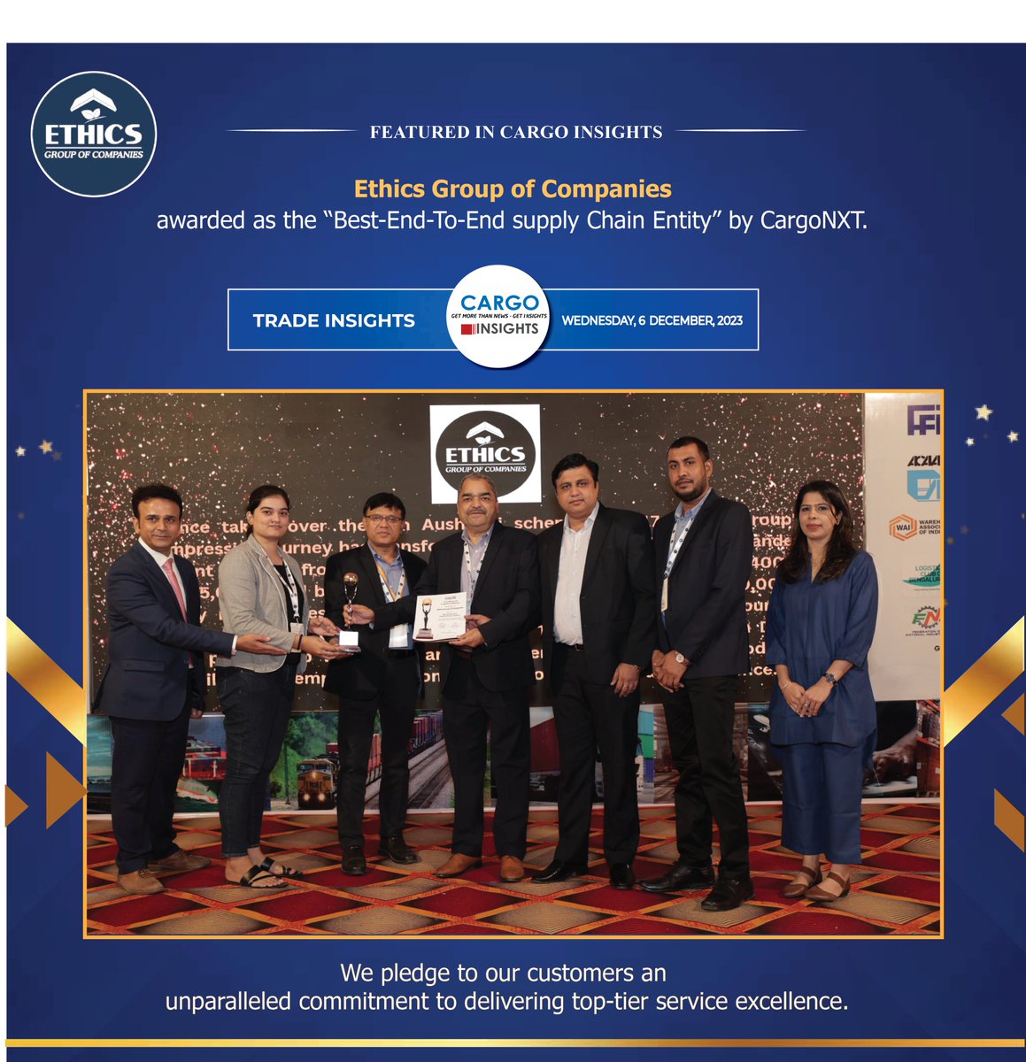 Ethics Group of Companies Takes Center Stage at CargoNXT, Recognized as 'Best End-to-End Supply Chain Entity' and Featured in Cargo Insights To learn more about our services, Visit: linkedin.com/company/262657…