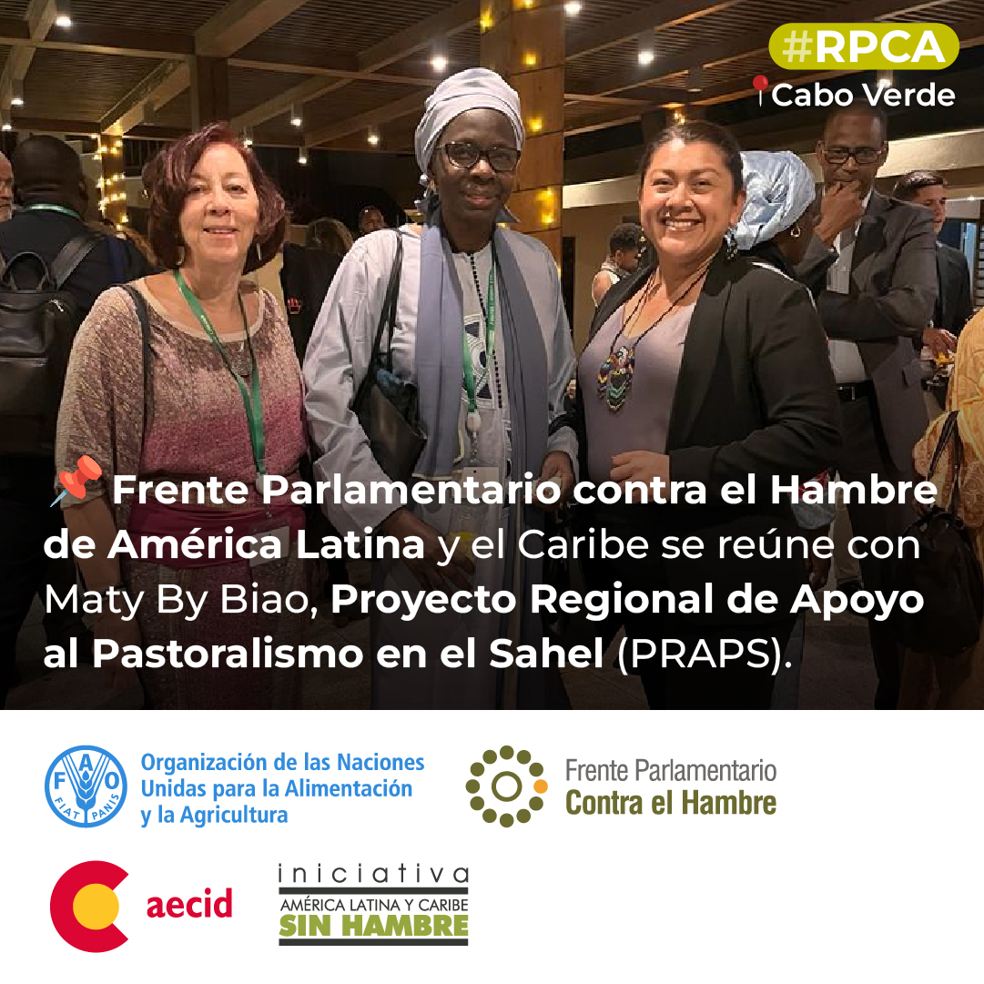 ALCsinhambre's tweet photo. 🌍#TERCERA jornada en la 39ª reunión anual #RPCA39 @RPCA_network en Cabo Verde🇨🇻.
@SoniaRojasCR, @AnaReginaSeg de la @AECID_es y Maty Ba Diao de PRAPS comparten la importancia de los mercados y entornos alimentarios para entender la #seguridadalimentaria y nutricional. https://t.co/ikZWdKk6aS