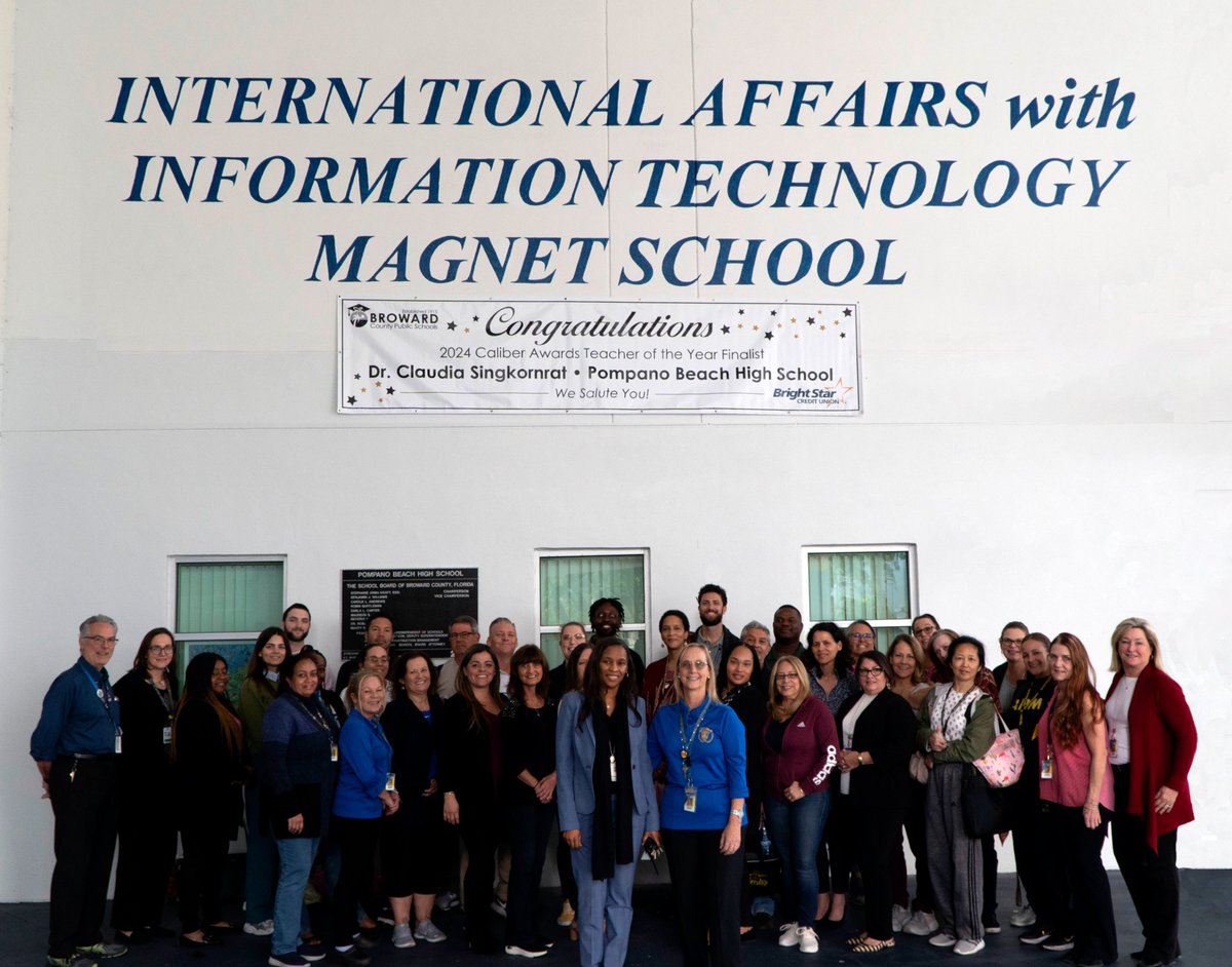 Congratulations to one of our own, Dr. Singcornrat, for being a Teacher of the Year finalist. Pompano Beach High School Pride! 🎉 #TeacherOfTheYear #PompanoHighPride