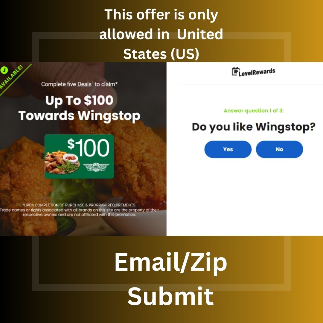 robertaanderso's tweet image. sites.google.com/view/up-to-100…
#100$
#wingstop
#E-mail submit
#Zip submit
#Only usa
#offer