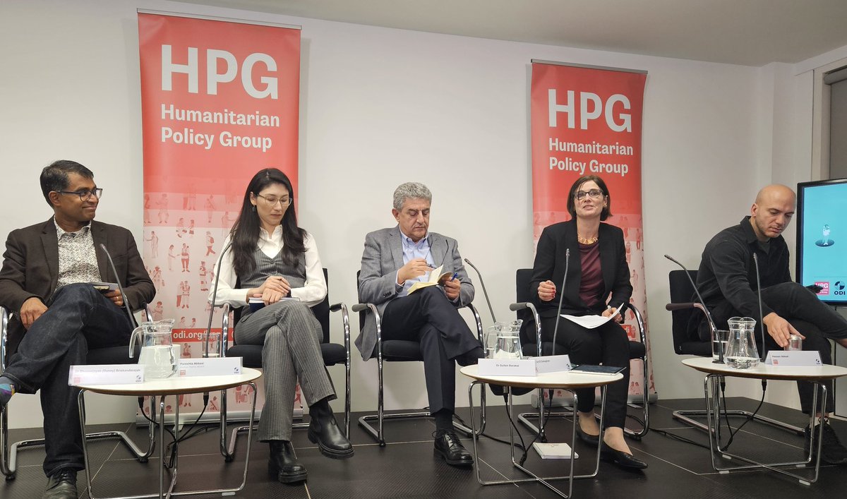 Is there an authoritarian rollback to democracy and a global #BacklashOnRights affecting humanitarian action? 

Brilliant conversation with @dhnnjyn (@oxfamgb), @FereshtaAbbasi (@hrw), @hassan_akkad & @BARAKAT_Sultan (@PolicyCollege) kicking off now.

➡️ bit.ly/HPGAnnualEvent…