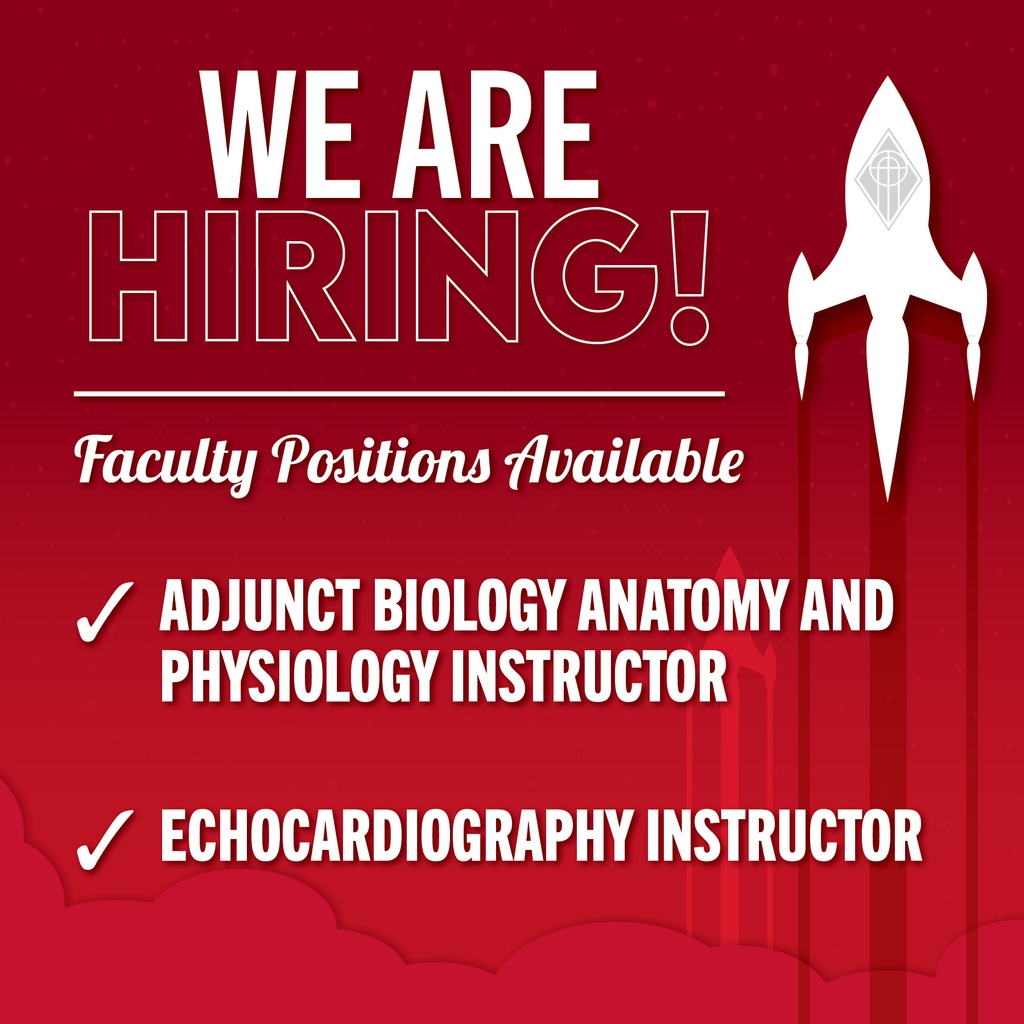 OgeecheeTech's tweet image. We're hiring! Faculty Positions Available! 🚀
🔺 Adjunct Biology Anatomy and Physiology Instructor
🔺 Echocardiography Instructor⁠
⁠
🔗 For a complete list of available jobs and to apply, visit: ogeecheetech.edu/faculty-staff/….
⁠
#NowHiring #BeOTC #JobsWithPurpose