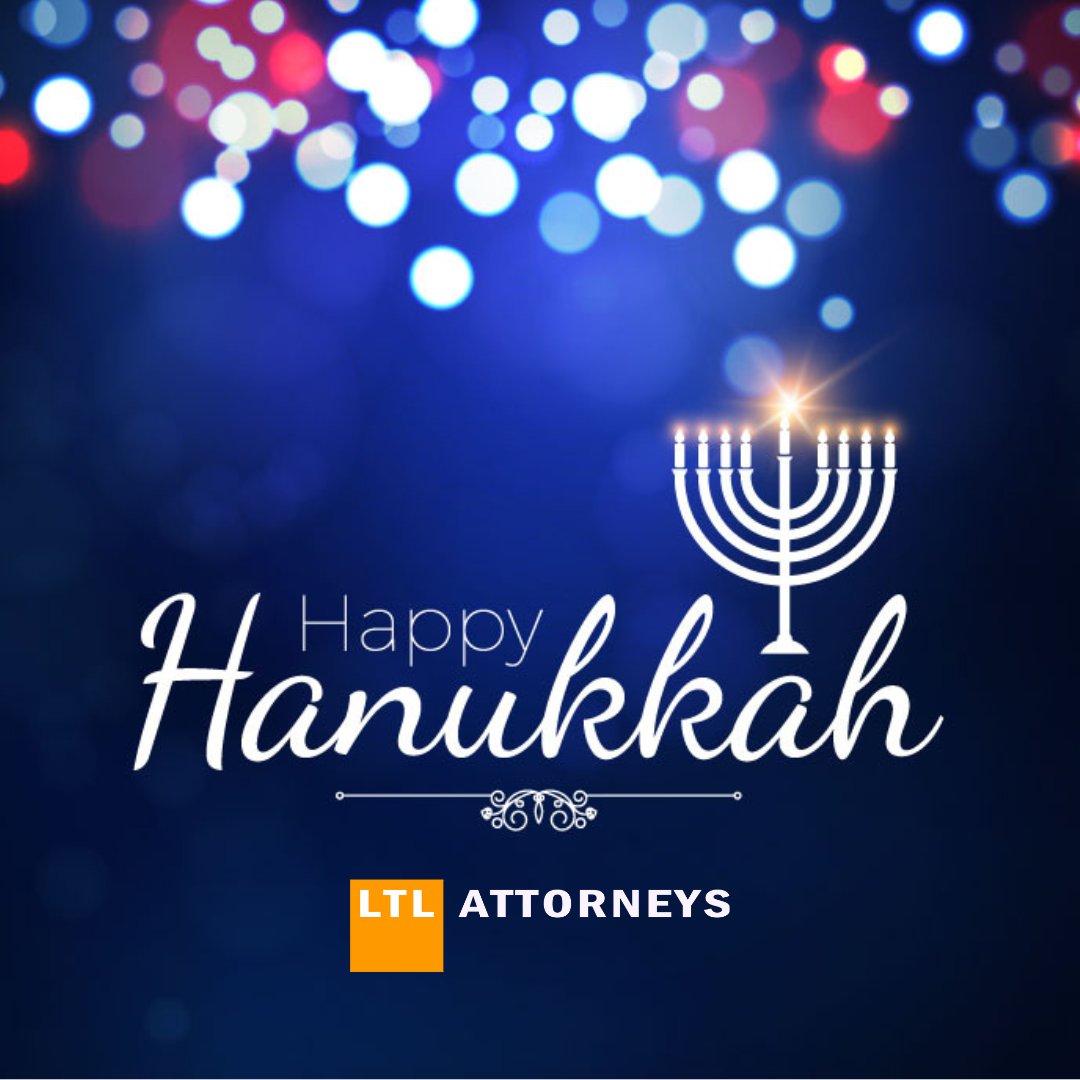 Hanukkah's enduring story of resilience and faith is beautifully reflected in each flickering flame. As we embrace these moments of tradition and hope, LTL Attorneys extends sincere wishes for a Hanukkah filled with joy, peace, and light.

#LTLAttorneys #Hanukkah