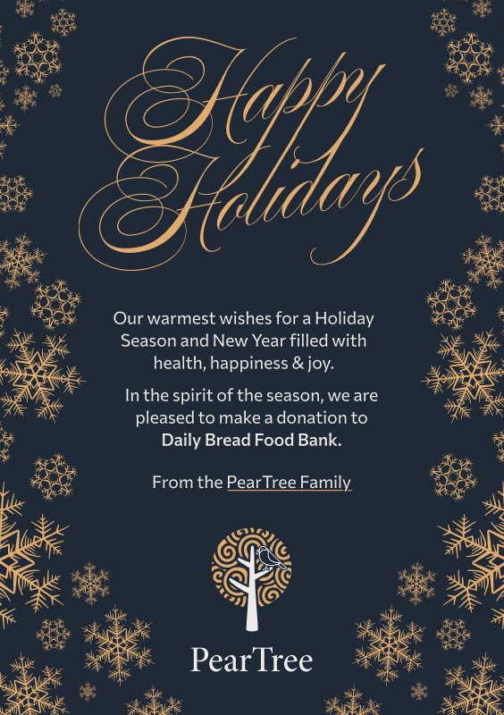 PearTreeCanada's tweet image. Wishing everyone a happy holiday season! #PearTreeCanada