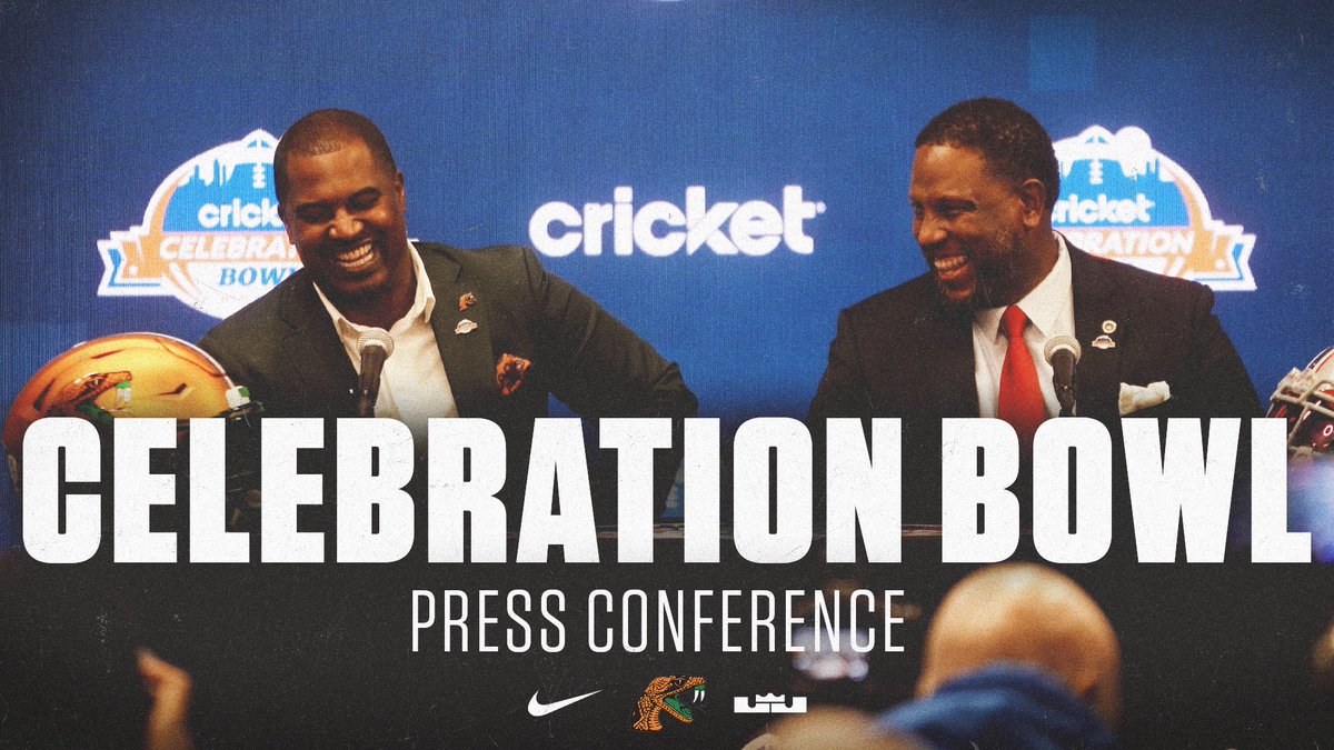 FAMU_FB's tweet photo. Watch the Celebration Bowl press conference on Rattlers+.

📺 https://t.co/G9k312rEZs

#FAMU | #Rattlers | #OurTime | #CelebrationBowl https://t.co/Xd0dlL4c5e