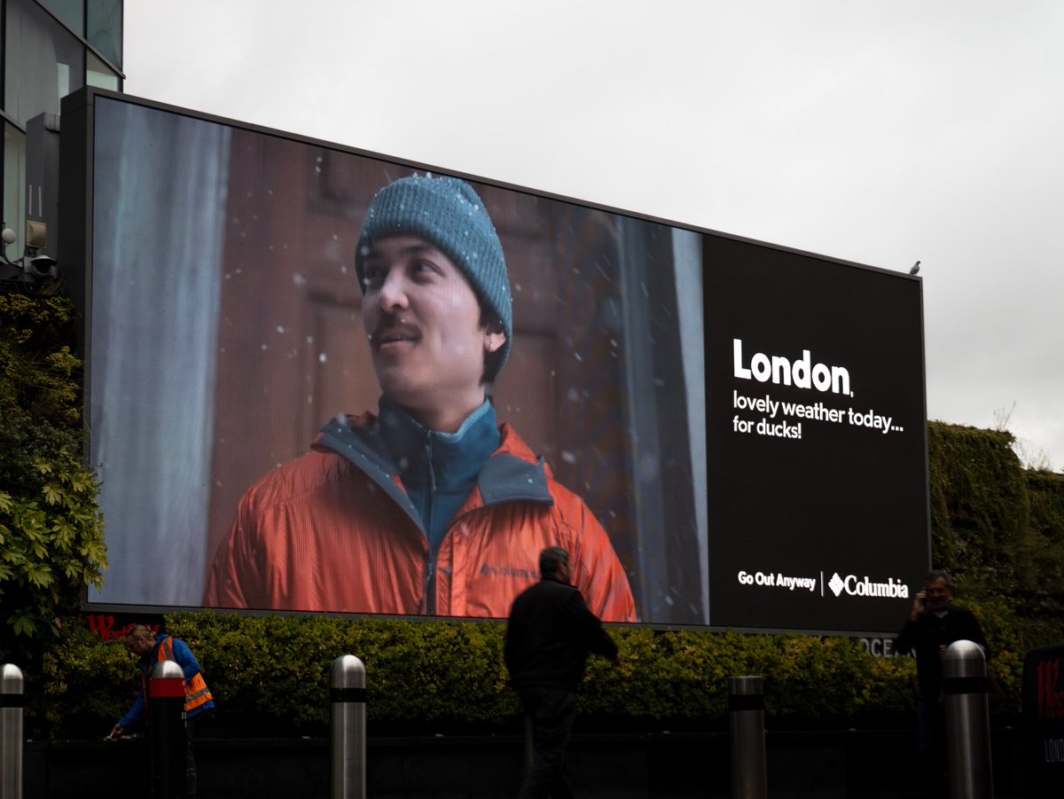 Forget the forecast! Columbia Sportswear unveils new dynamic #DOOH weather trigger campaign!

Using real-time weather data to localise the launch of their seasonal global creative, Go Out Anyway, we’ve created tongue-in-cheek geo-targeted copy lines! ❄️ 

#IMPACT #DynamicDOOH