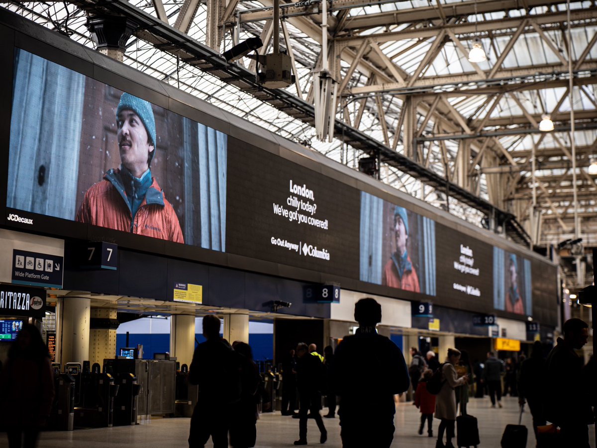 RapportWW's tweet photo. Forget the forecast! Columbia Sportswear unveils new dynamic #DOOH weather trigger campaign!
Using real-time weather data to localise the launch of their seasonal global creative, Go Out Anyway, we’ve created tongue-in-cheek geo-targeted copy lines! ❄️
#IMPACT #DynamicDOOH https://t.co/qG8tQdp7Vk
