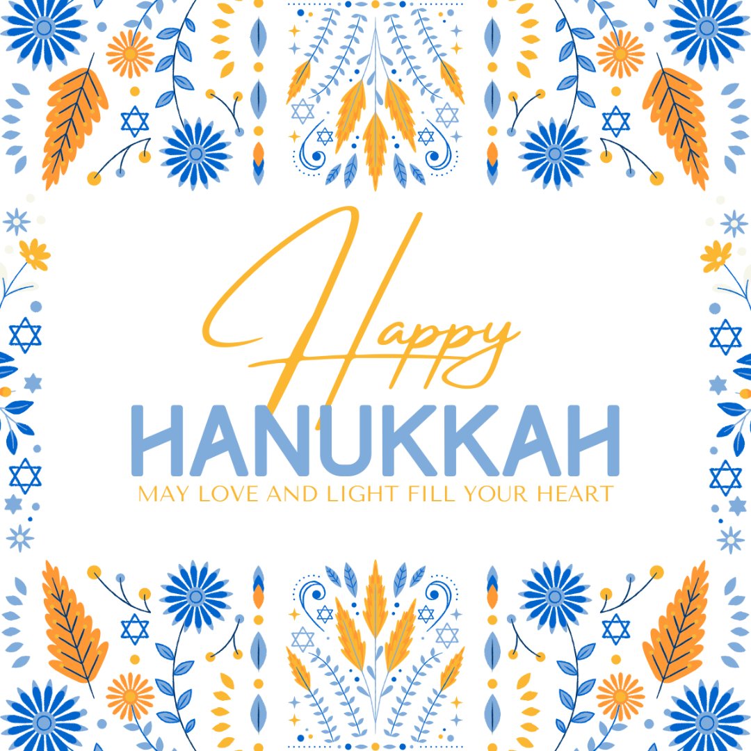 nmaini's tweet photo. Light up the candles and let the warm glow of Hanukkah bring joy to your home. Eight nights of celebration, reflection, and togetherness – may they be as bright and beautiful as the Festival of Lights itself. Happy Hanukkah to all who are celebrating! https://t.co/G3tL9awARk